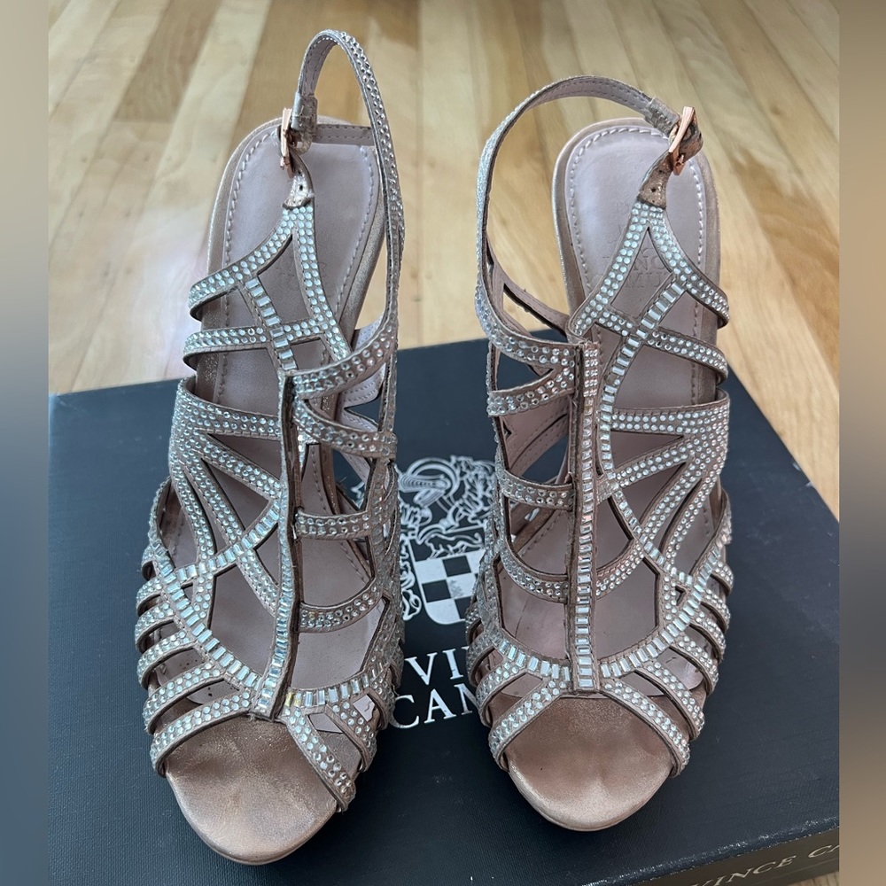 Vince Camuto heels with rhinestones size 6.5